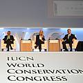 Mohammed Moosa, Camilla Toulmin and Michael Mack at the World Leaders Dialogue